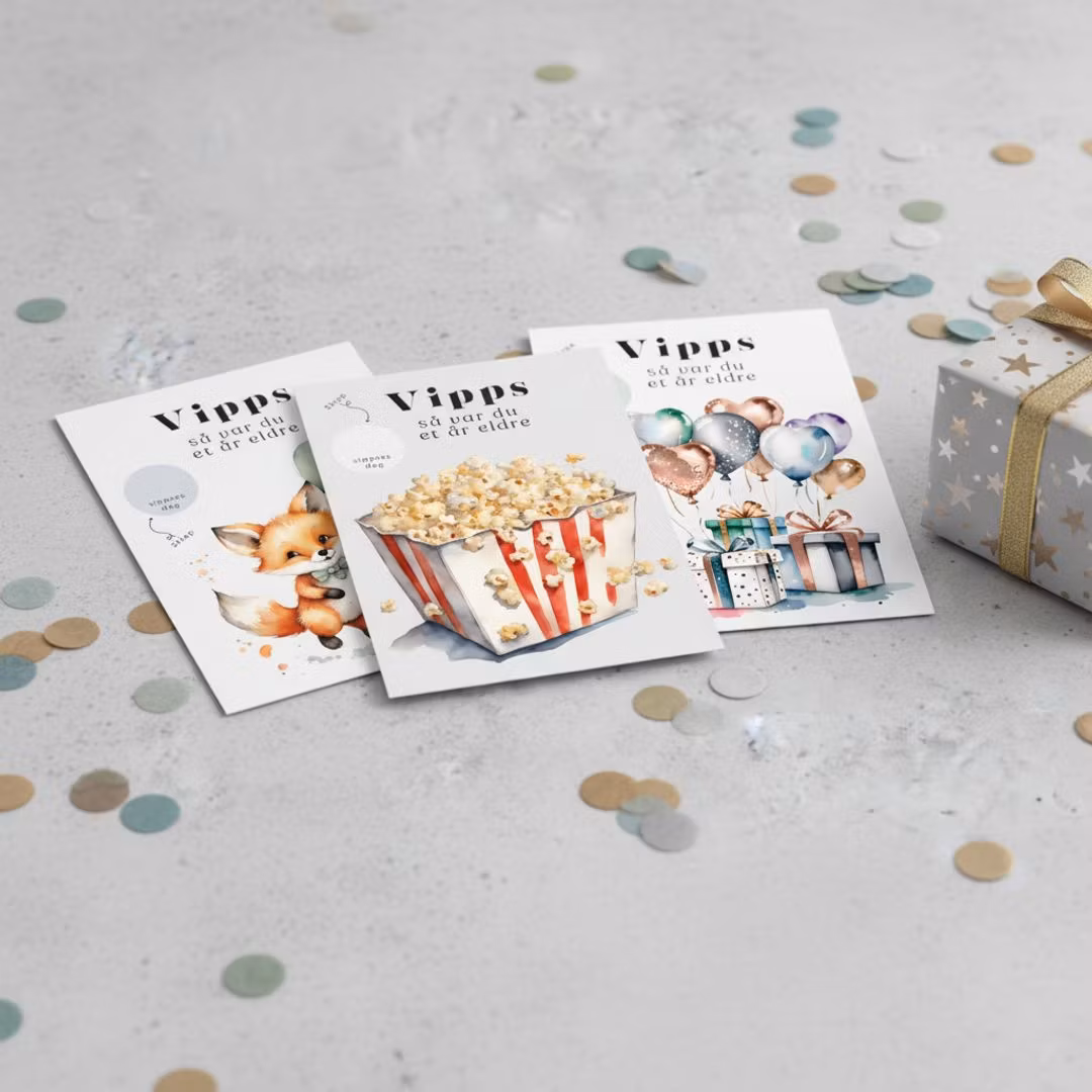 3pk Vipps Skrapekort - Bursdagsmix 2