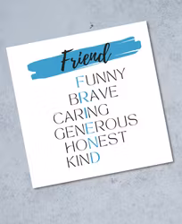 Raus Hverdag -  "Friend" Kort