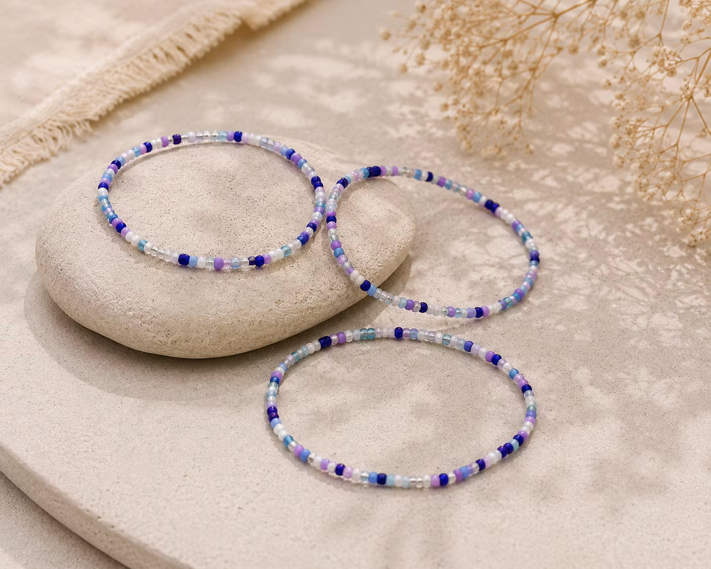 Kopi 3pk Glass Beads Stretch Bracelet
