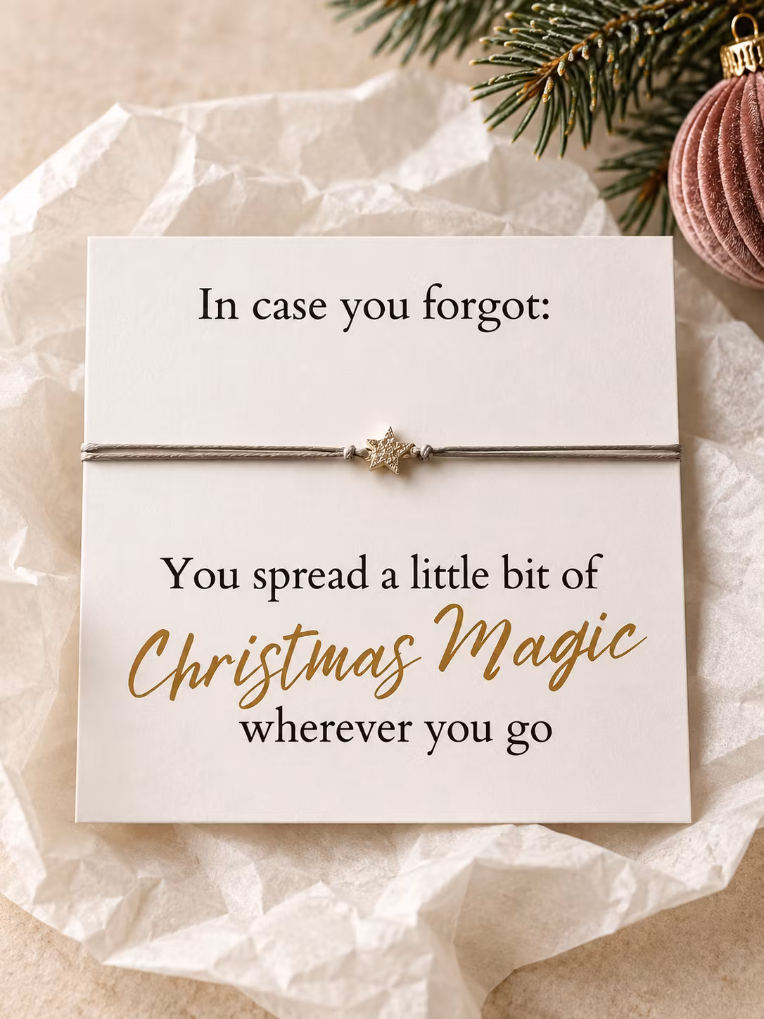 Smykkekort – You Spread a Little Bit of Christmas Magic