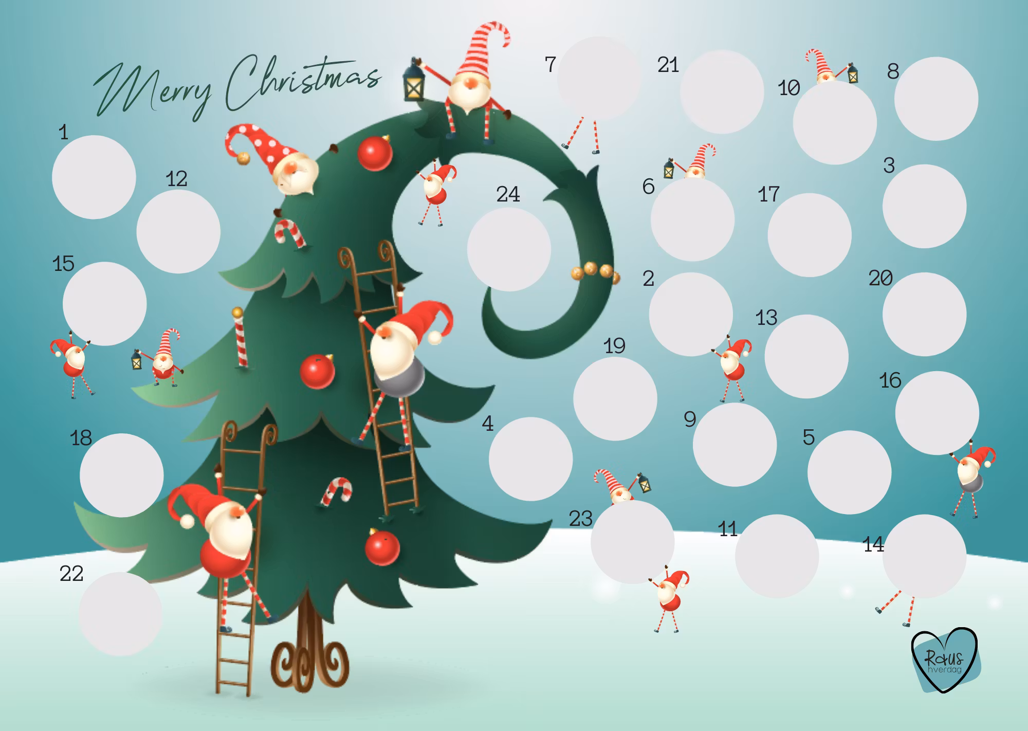 Scratch-off Julekalender - Juletre