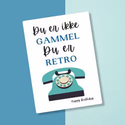 Vintage Bursdagskort - Telefon