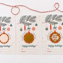 Paprika Paperie Christmas Scratch Off Cards - 3pk