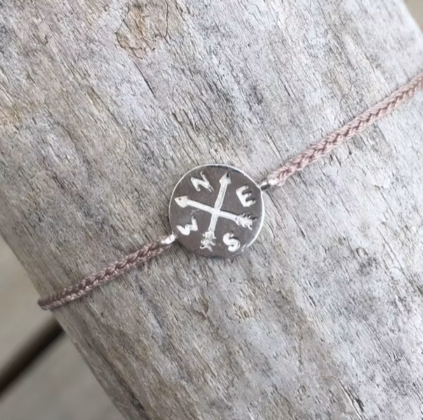 Bali Bliss Armbånd - Kompass - Gammelrosa