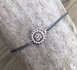 Bali Bliss Armbånd - Aum - Gråblå