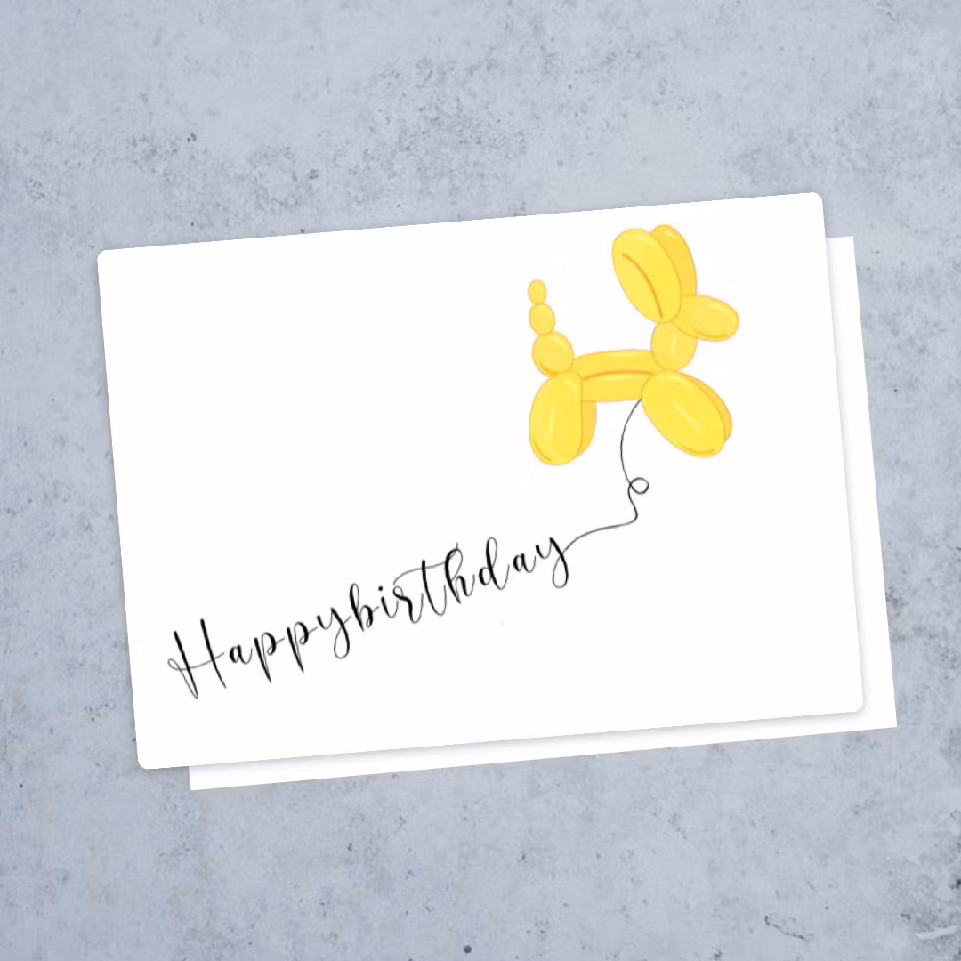Balloon Animal Birthday Card 1