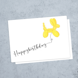 Balloon Animal Birthday Card 1