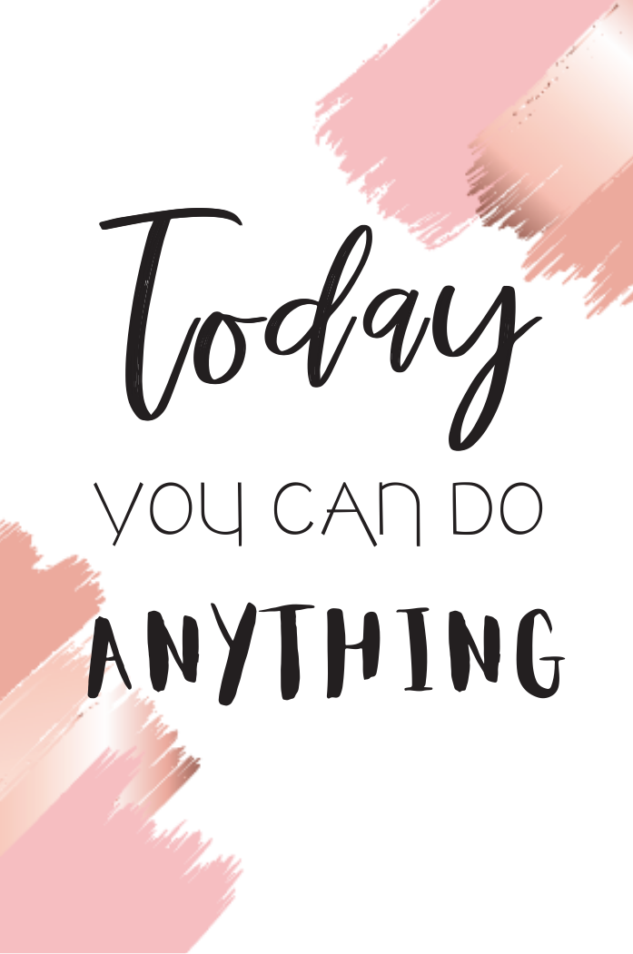 10pk "Today you can do anything" kort