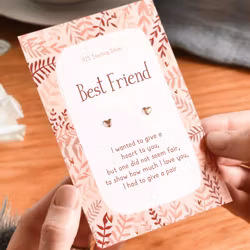 Manta Makes - Best Friend - Hjerte Øredobber - Rosegull