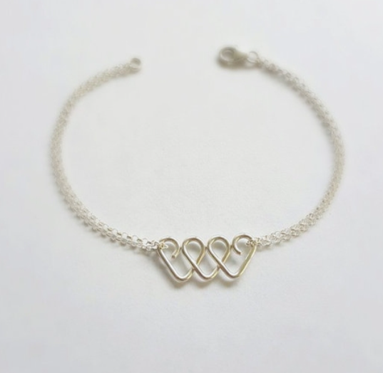 Vintage Stamp Jewels -  "Infinite MUM Love" Armbånd i sølv