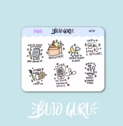 Self Care Activities Sticker Set
