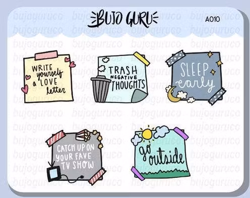 Self Care Reminder Sticker Set