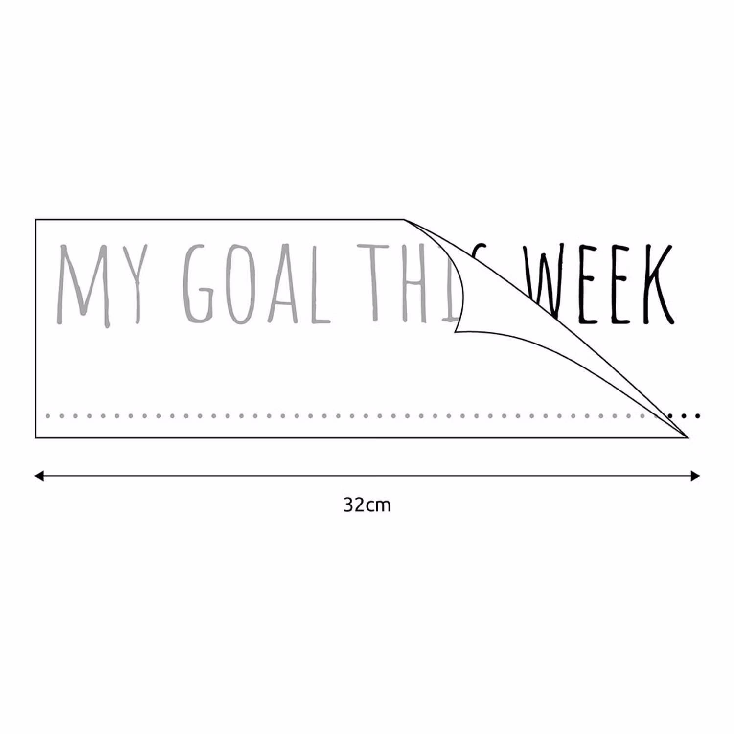 Pikkiki - My Goal This Week - Mirror Sticker