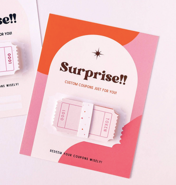 Curated for you Gift - Blank Coupons Card - Sunshine