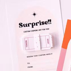 Curated for you Gift - Blank Coupons Card