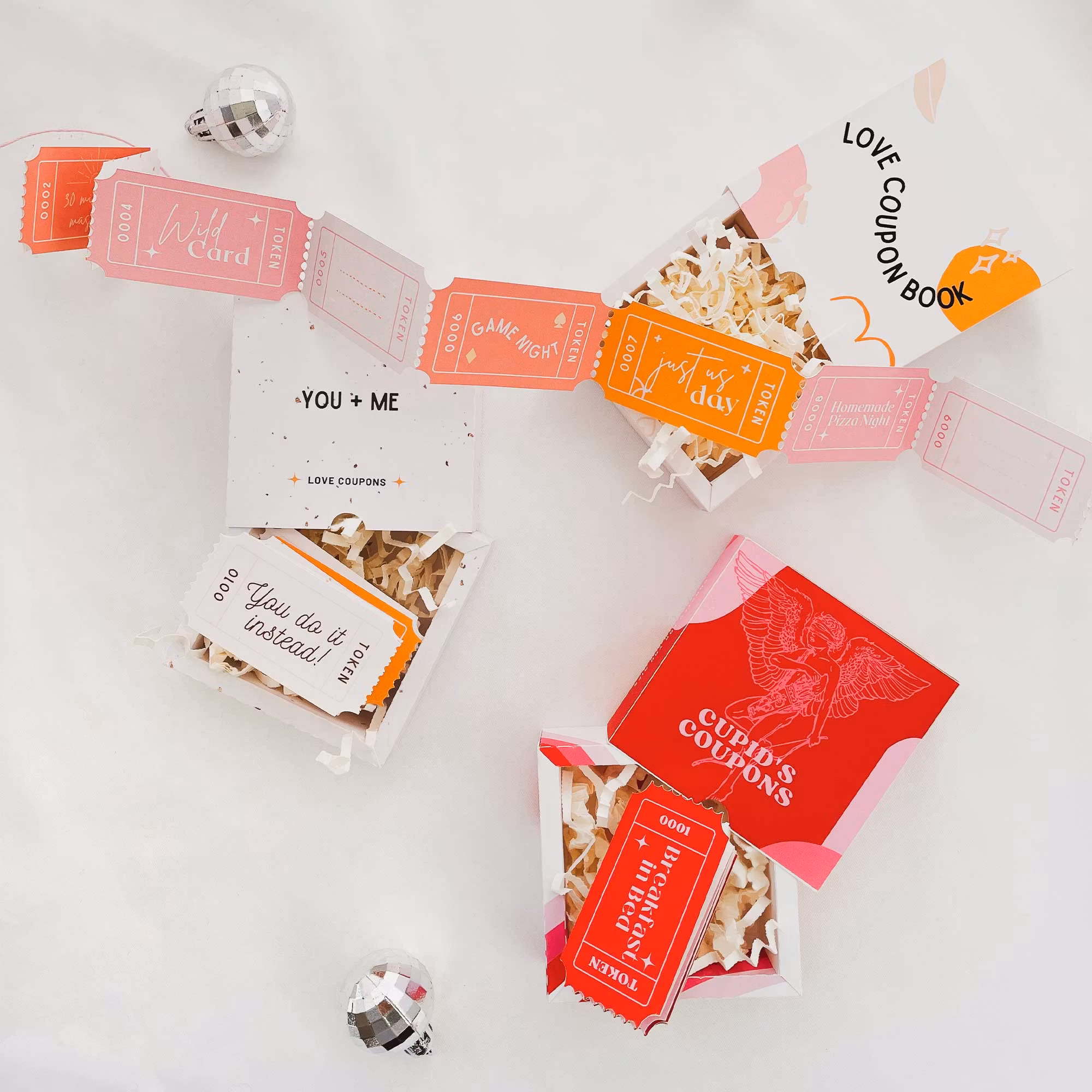 Curated for you Gift - Retro Love Coupons Box