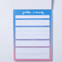 The Happiness Planner - "GOODBYE INSECURITY" NOTEPAD