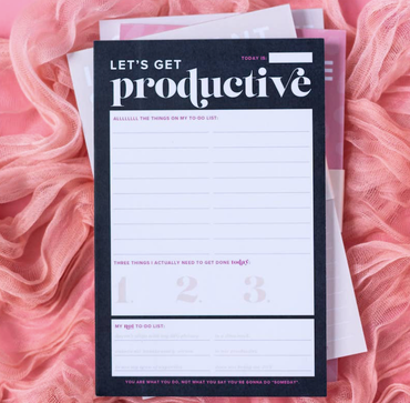 Kitty Meow Boutique- "Let's Get Productive"  - Notepad
