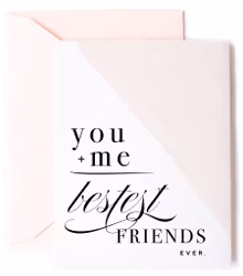 Kitty Meow Boutique- You + Me Equals Bestest Friends Card