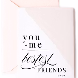 Kitty Meow Boutique- You + Me Equals Bestest Friends Card
