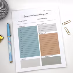 Daise & Co Notepad - Dreams don’t work unless you do