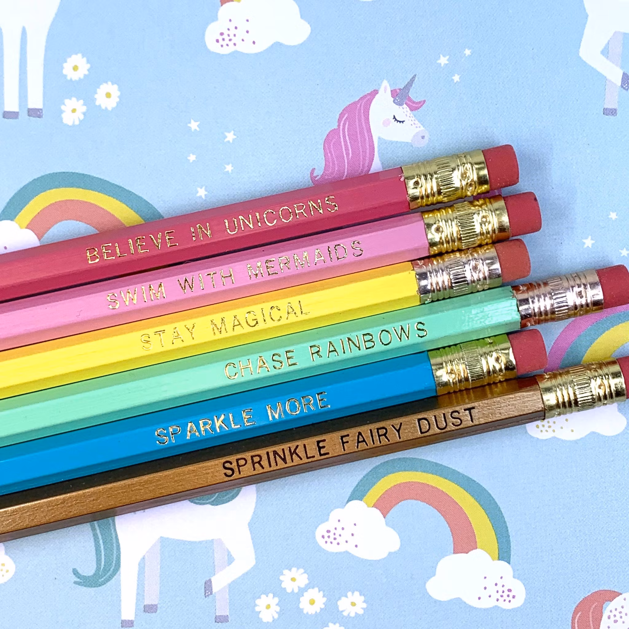 Ruth & Dottie - 6pk  Blyanter  "Rainbows and Unicorns"