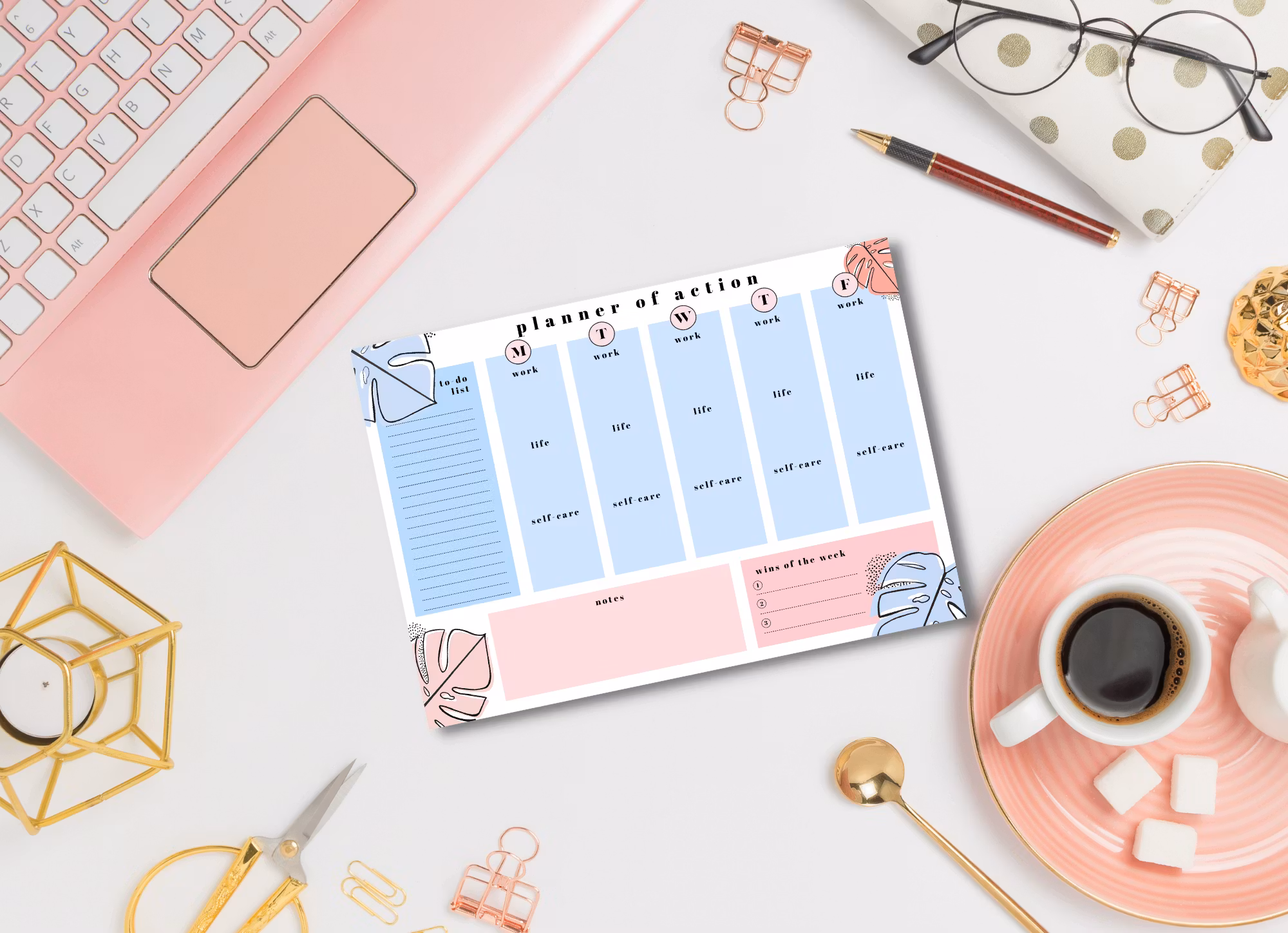 The Calming Club -  Planner of Action A4 - Weekly undated planner