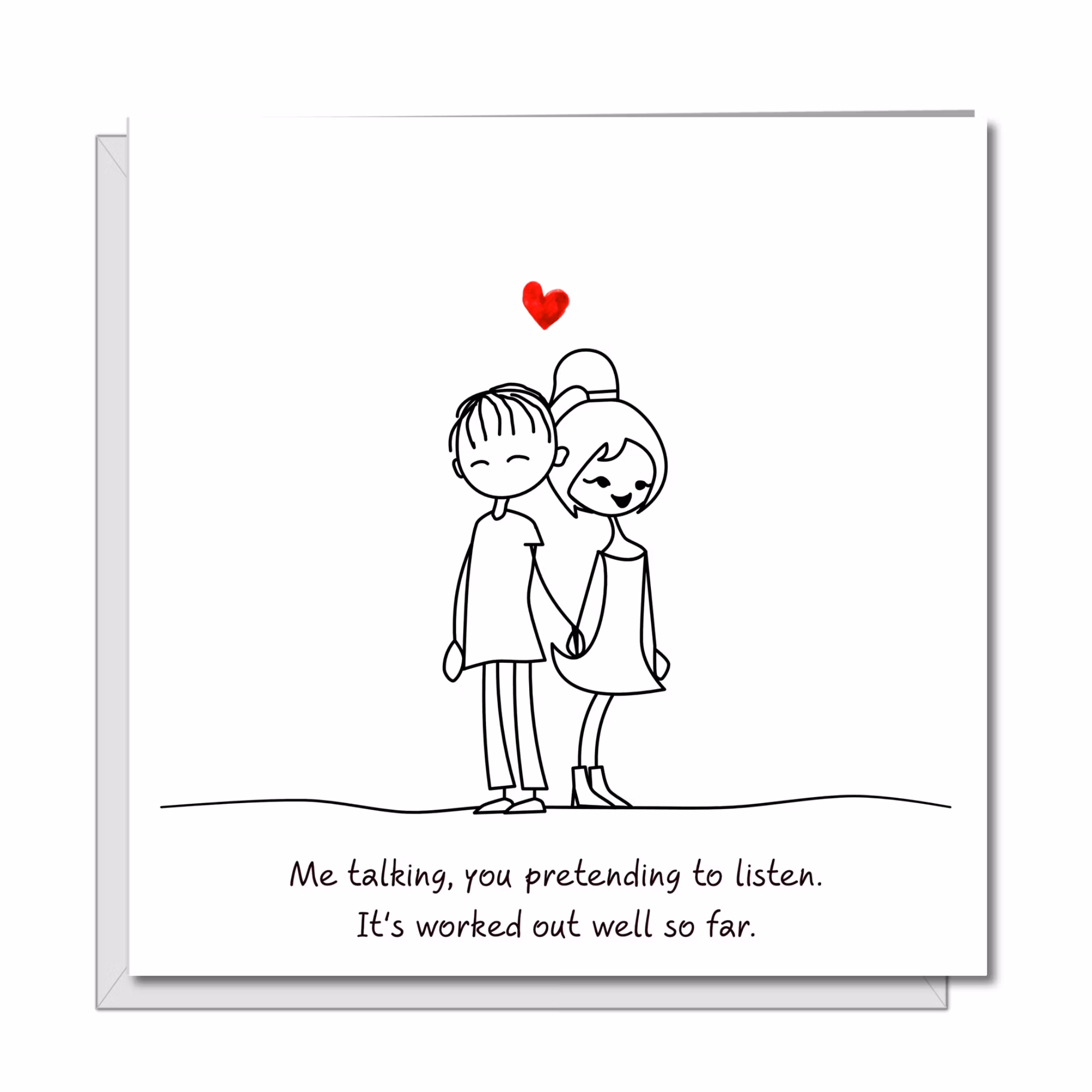 Funny Valentines Card - "I talk - you listen - by Swizzoo