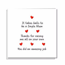 Single Mum  Love Card  - by Swizzoo