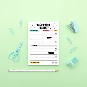 Inky in The Wild - A6 Brain Niggle Buster Notepad