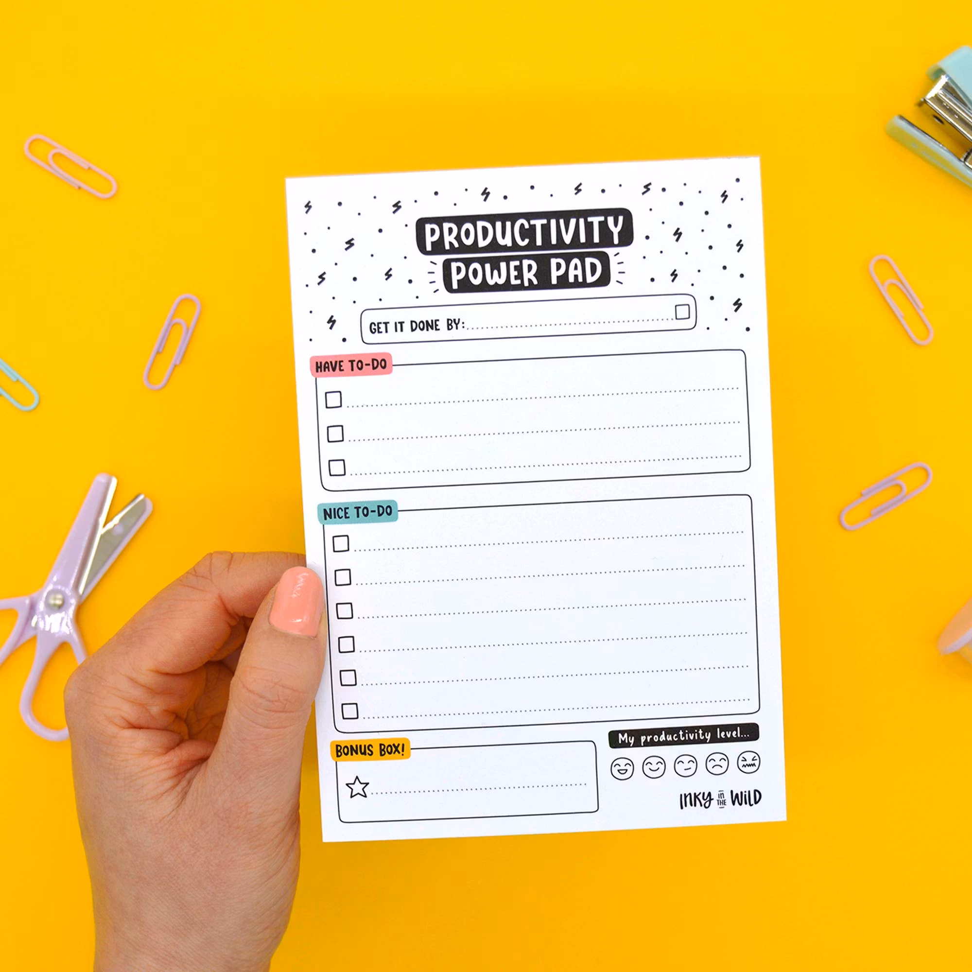 Inky in The Wild - Productivity Power Pad Notepad