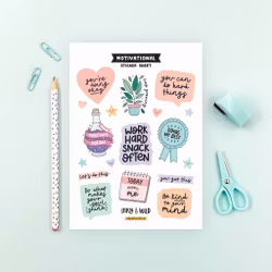 Inky in The Wild - Motivational Sticker Sheet- by Inky in the Wild