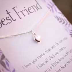 Manta Makes - Hjerte Sølvkjede - "Best Friend"