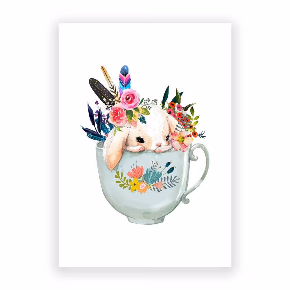 Occasions Greeting Card - Rabbit in a Teacup