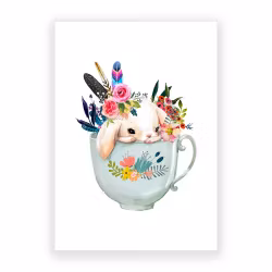 Occasions Greeting Card - Rabbit in a Teacup