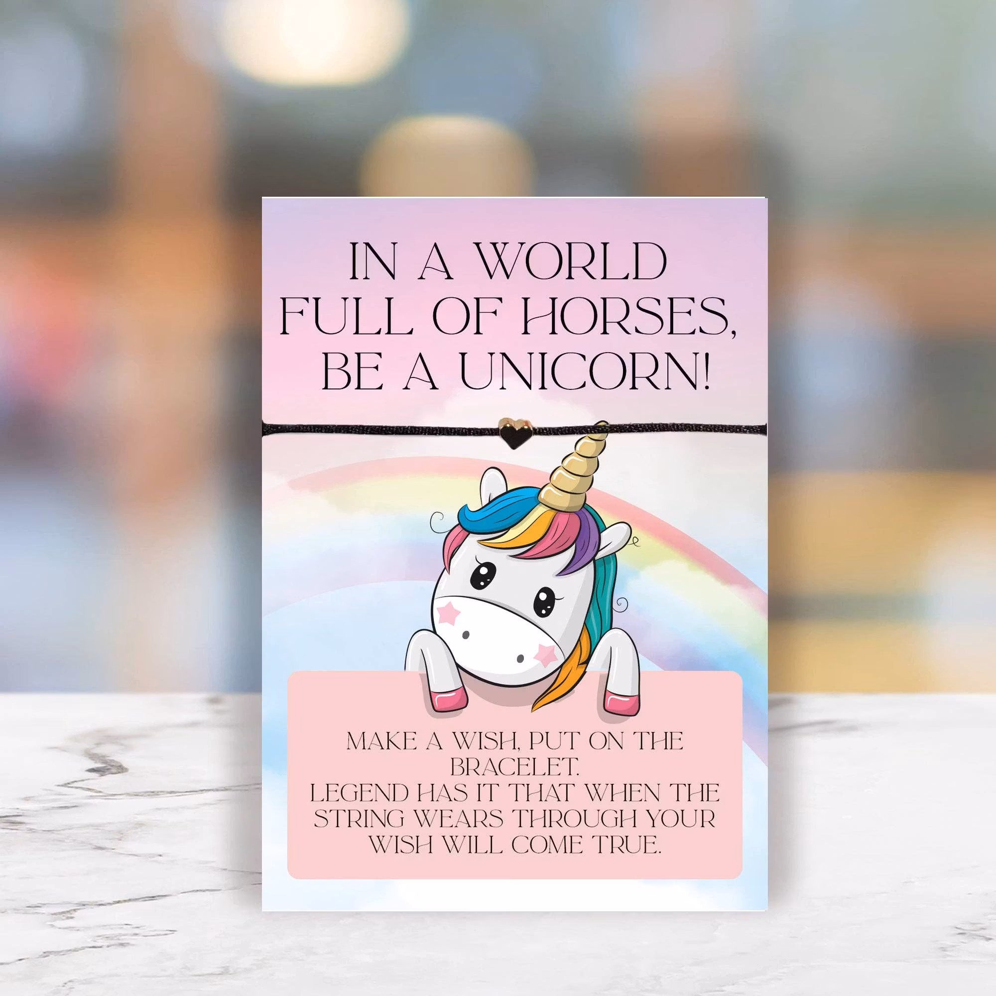 Occasions Wish String - "Be a Unicorn"