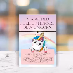 Occasions Wish String - "Be a Unicorn"