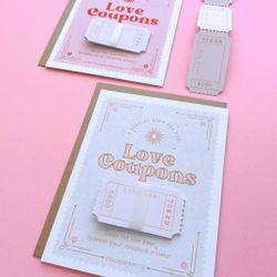 Curated for you Gift - Retro Love Coupons Card