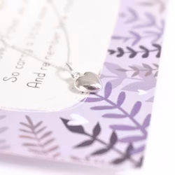 Manta Makes - Sister sterling silver heart necklace