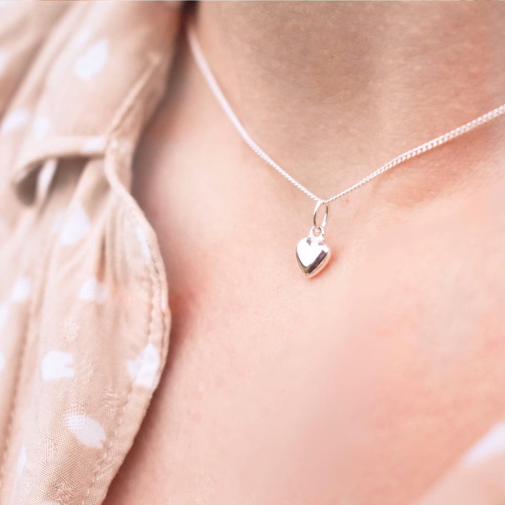 Manta Makes - Sister sterling silver heart necklace
