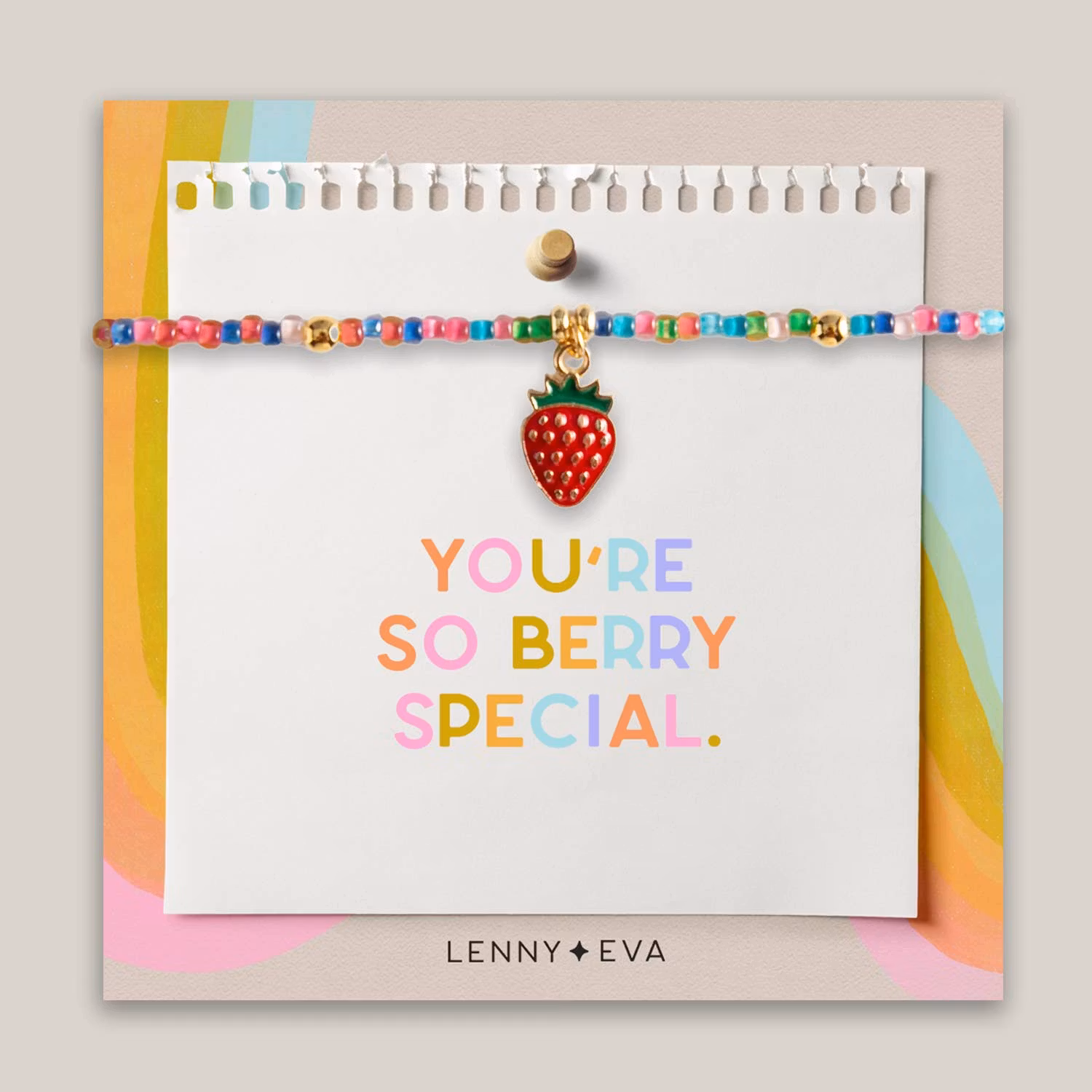 Lenny&Eva Bracelet - Friendship Bracelet - STRAWBERRY Rainbow