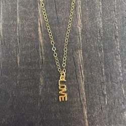 The Vintage Pearl - "I love you like crazy" Gold Necklace