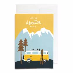 Roadtyping - LET THE ADVENTURE BEGIN greeting card