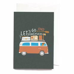 Roadtyping - Let's go somewhere greeting card