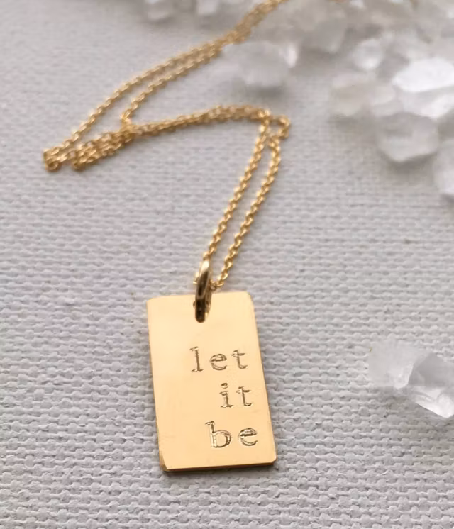 One Life Jewellery . "Let it Be" Gold Necklace