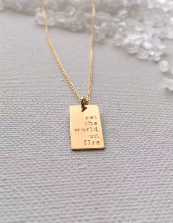 One Life Jewellery . "Set the world on fire" Gold Necklace