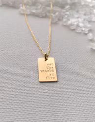 One Life Jewellery . "Set the world on fire" Gold Necklace