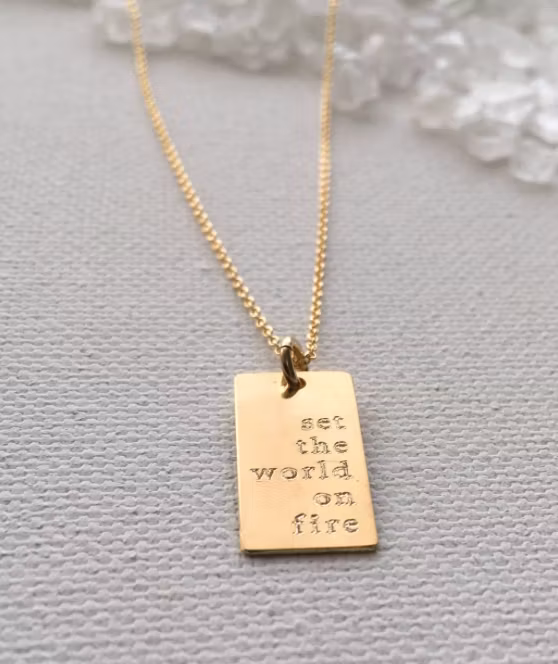 One Life Jewellery . "Set the world on fire" Gold Necklace