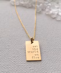 One Life Jewellery . "Set the world on fire" Gold Necklace