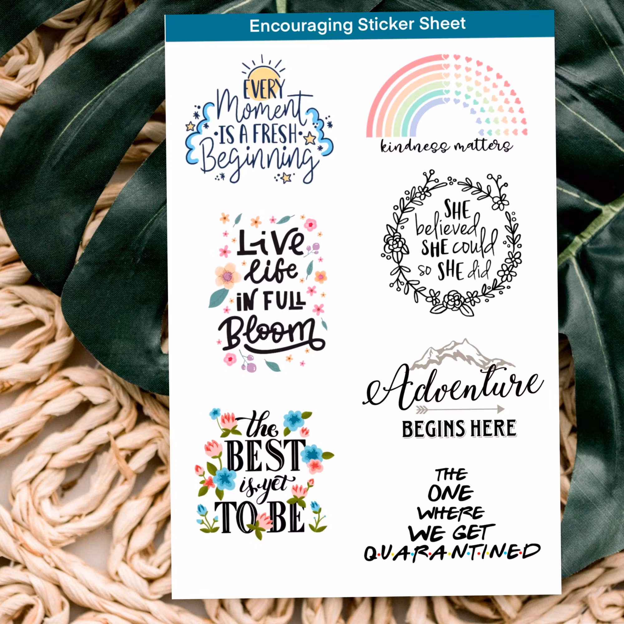 Savannah + James - Encouraging Sticker Sheet